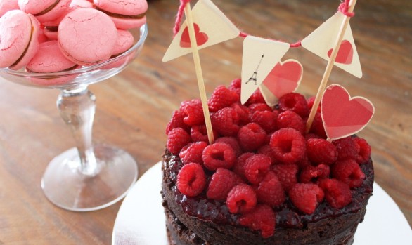 Naked brownie com framboesa